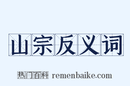 山宗反义词是什么意思的图片